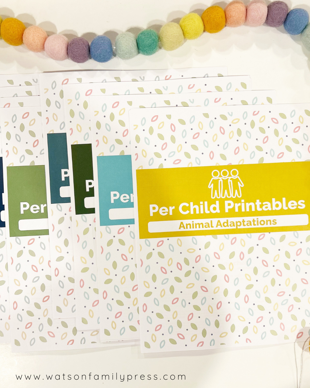 Extra Set of Per Child Printables - Branches, Year One