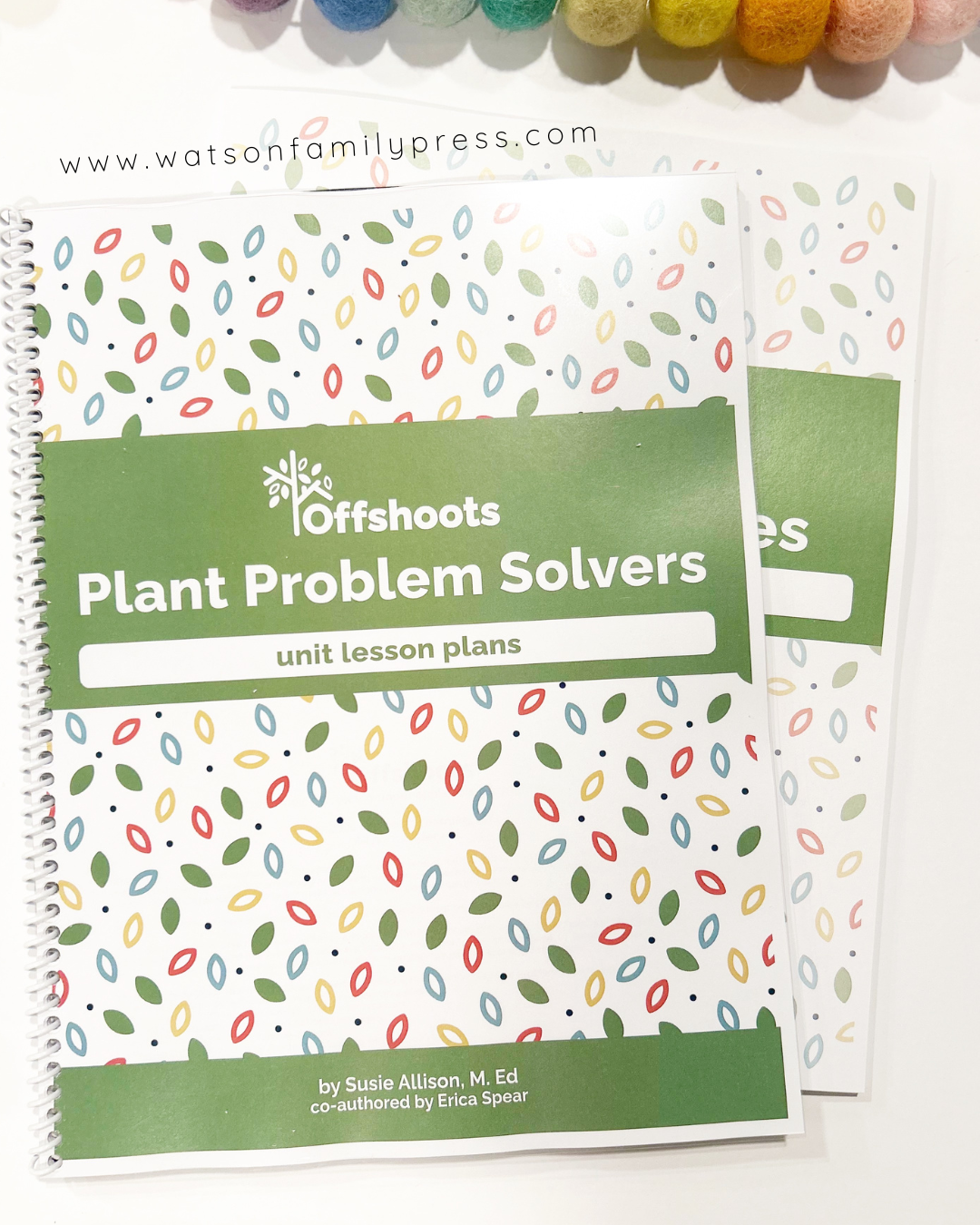 Two spiral-bound books titled 'Plant Problem Solvers' by Offshoots on a white background.